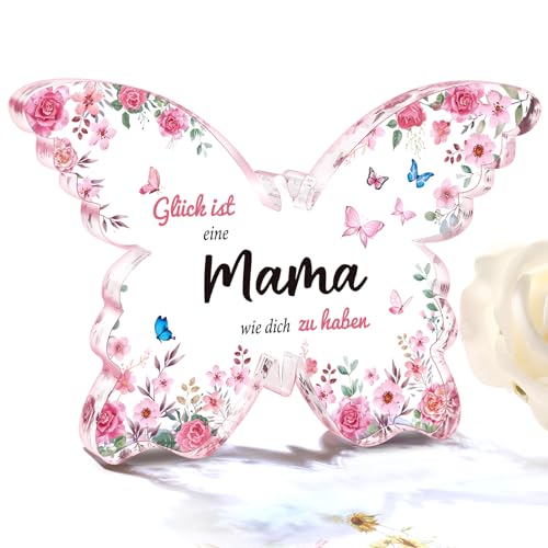 Eletorot Geschenke für Mama, Beste Mama Geburtstagsgeschenk, Schmetterling Acryl Dekoschild,Mutter Tochter Geschenk,Geburtstagsgeschenk für Mama,Oma,Muttertag,Valentinstag