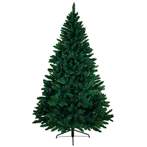 BB Sport Christbaum Weihnachtsbaum 180 cm Dunkelgrün PVC Tannenbaum Künstlich Standfuß Klappsystem