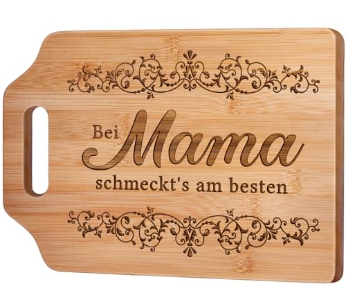 Giftasy Geburtstagsgeschenk für Mama - Graviertes Bambus Schneidebrett, Geschenke für Mama, Geschenk Mama Geburtstag, Muttertagsgeschenk, Muttertag, Mutter