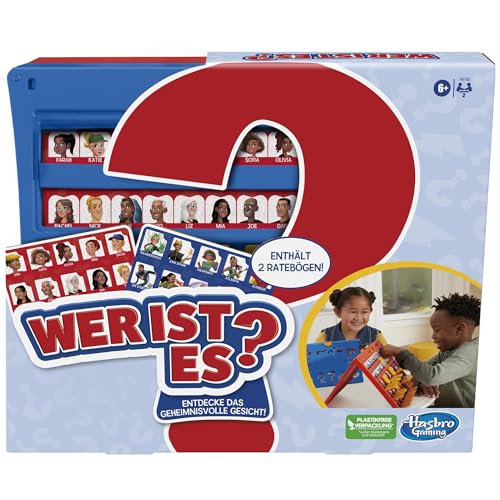Hasbro Gaming Wer ist es? Ratespiel, Brettspiel für Kinder ab 6 Jahren, für 2 Spieler – spannendes Spiel für die ganze Familie