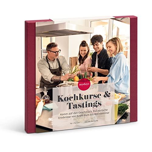 mydays Geschenkbox Kochkurse & Tastings, Verschiedene Erlebnisse an 765 Standorten, Erlebnis-Gutschein für 1 Person