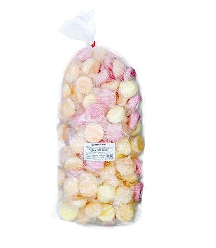 vontek Kokosbälle – Perfektes Wurfmaterial für Karneval & Fasching – 100 Stück, 1100g – Bunte, süße Kokos-Süßigkeiten für Umzüge & Partys