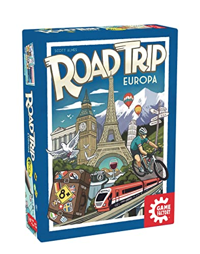 Game Factory 646292 Road Trip Europa, Kartenspiel, ab 8 Jahren