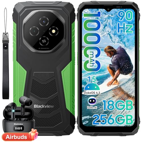 Blackview Fort 1 (18+256) Outdoor Handy Ohne Vertrag 10000mAh, Android 15 Outdoor Smartphone, 6.56