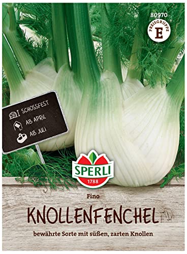 80970 Sperli Premium Fenchelsamen Fino| Bewährte Schossfeste Sorte | Fenchel Samen| Süße Zarte Knollen | Knollenfenchel | Fenchel Saatgut | Samen ca. 110 Samen