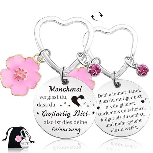 BOYATONG Geschenke für Frauen & Mädchen, Geschenk für Beste Freundin Geburtstag, Geburtstagsgeschenk für Frauen, Schlüsselanhänger Mutmacher Geschenke - Weihnachten, Nikolaus, Adventskalender Füllung