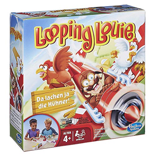 Hasbro Gaming Looping Louie, lustiges Gesellschaftsspiel für 2 bis 4 Spieler ab 4 Jahren und für die ganze Familie, Geschicklichkeitsspielzeug an, und als Wichtelgeschenk