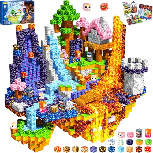 COOLJOYA Magnetische Bausteine, 150 Teile Magnetbausteine ab 4 Jahre, Ostern Geschenke Kinder, Magnetische Bauwelt Halloween Spielzeug Magnetblöcke für Kinder ab 3 4 5 6 7 8 9 Jahre Verstaubare