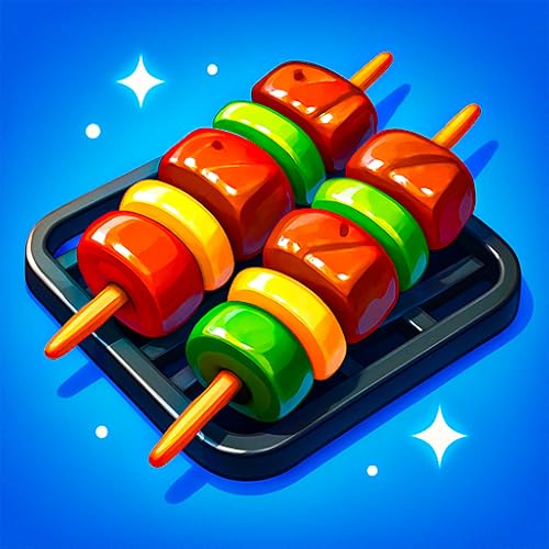 Skewer Jam Food Master Grill Sort Puzzle: BBQ Sort Challenge Foodie Sizzle Match-3 Adventure Sorting Games