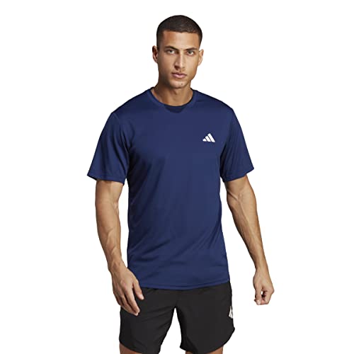 adidas Herren Train Essentials Training Shirt, Dark Blue/White, M