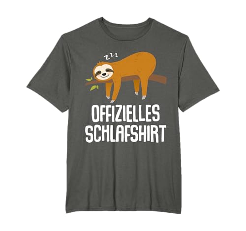 Geschenkidee Geburtstag Langschläfer Morgenmuffel , Kurzarm, Offizielles Schlafshirt Faultier Nachthemd Pyjama Geschenk T-Shirt