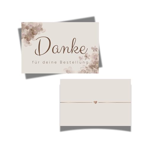 papello Thank You Cards/Dankeskarten – 100 Stück Danke für deine Bestellung Karten, Dankeschön Karte, vielen Dank für deine Bestellung - made in Germany