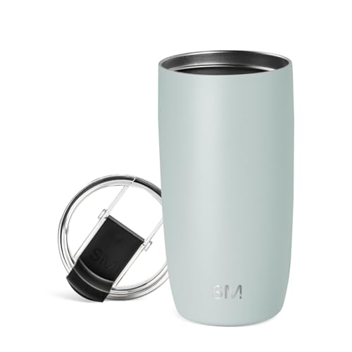 Simple Modern Thermobecher Kaffeebecher to go mit Klappdeckel | Isolierter Edelstahl-Kaffeebecher | Geschenke für Frauen und Männer | Voyager | 470ml | Sea Glass Sage