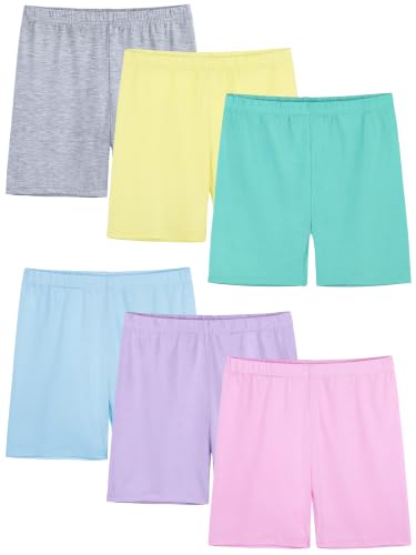 6er Pack Mädchen Radlerhosen Kinder Kurze Hosen Mädchen als Unterziehshorts