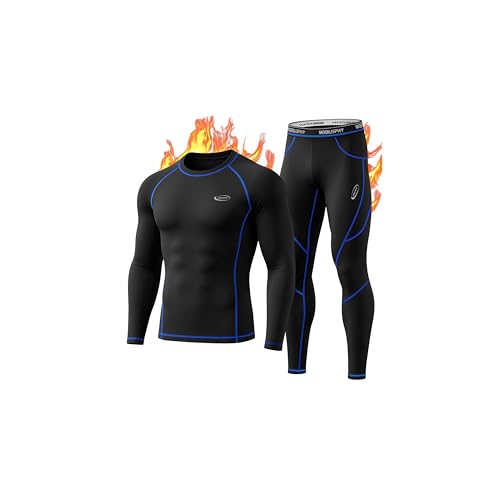 MOBIUSPHY Thermounterwäsche Herren, Funktionsunterwäsche Skiunterwäsche Winter Thermowäsche Set Warm Weich Funktionswäsche atmungsaktiv Thermo Unterwäsche Thermounterhemd Thermounterhose für Männer L