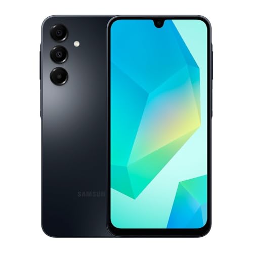 Samsung Galaxy A16 Handy, 128 GB + 4 GB RAM, bis zu 50 MP Kamera, 6,7 Zoll Bildschirm, NFC, IP54, 5000 mAh Akku, Schwarz