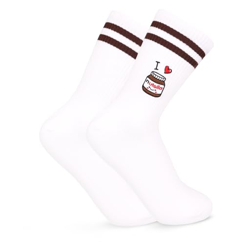 Kaempe Socken für Nutella (36-42), Personalisiert Geschenke für Nutella, Tennissocken mit Motiv, Fun Geschenk für Freundin