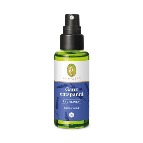 PRIMAVERA Raumspray Ganz entspannt bio 50 ml - Lavendel, Benzoe Siam und HoÂ-Blätter - Aromadiffuser, Aromatherapie - entspannend - vegan