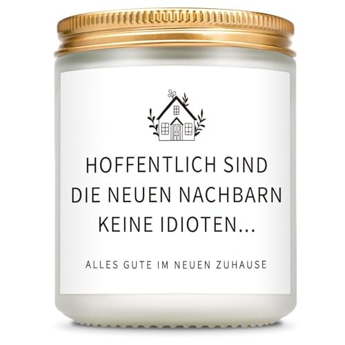 Giftasy Geschenk zum Einzug - Duftkerze mit Spruch, Einzugsgeschenke Wohnung, Einweihungsgeschenk Haus, Richtfestgeschenk, Neues Zuhause Neues Haus Neue Wohnung Hauskauf Geschenke