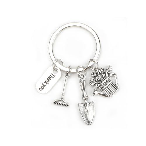 MUCOOS Garten Schlüsselanhänger, Süßer Schlüsselanhänger, Süße Kleine Schaufel Und Gießkanne Als Anhänger, Auto Schlüsselanhänger Für Freunde, Geschenk Für Die Familie