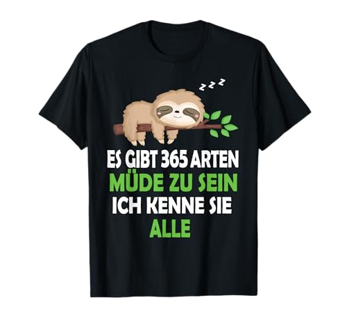 Langschläfer Morgenmuffel Nachteule Geschenkidee Faultier Nachthemd Schlafshirt Pyjama Schlafanzug Geschenk T-Shirt Schwarz S Unisex-Erwachsene, Unisex-Jugendliche