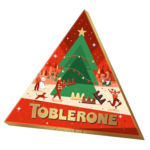 Toblerone Adventskalender mit Mini-Toblerone, Ideal für die Festtage, 200 g