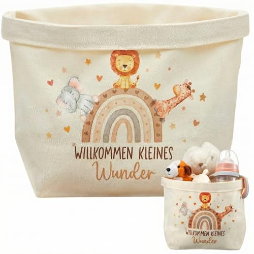 Xuniea Babygeschenk Windeltasche, Windeltorten mit Aufdrucken, Kreatives Geschenk zur Geburt für Babytaufe, Babyparty, Neugeborenen(Elefant, Löwe, Giraffe)