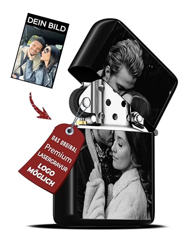 Personalisiertes Feuerzeug | Geschenk für Männer Mit Schwarz/Weiß Foto | Gravur