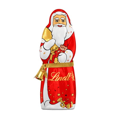 Lindt Schokolade | Weihnachtsmann aus Vollmilchschokolade | 125 g | feinste Lindt Schokolade im Santa Design | ideal als Schokoladen-Geschenk in der Weihnachtszeit