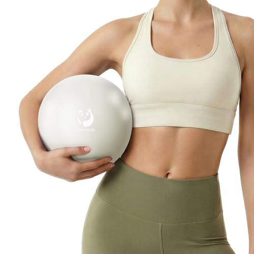 Slim Panda Gymnastikball Klein,23-25cm Pilates Ball mit Aufblasbarem Strohhalm,Soft Yoga Ball für Hause,Fitness,Balance Training