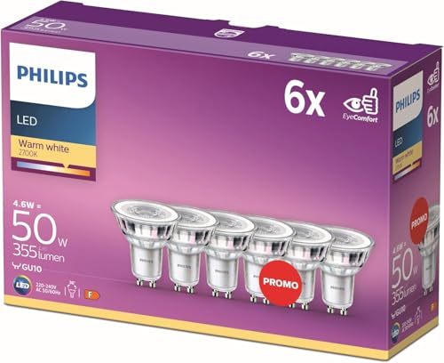 PHILIPS LED Classic GU10 Lampe, 6er Pack