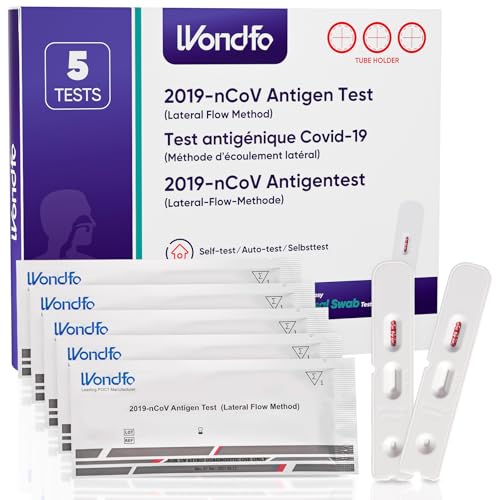 Wondfo Corona Test Schnelltest 5 Stück SARS-CoV-2 Antigen Schnelltest für zu Hause