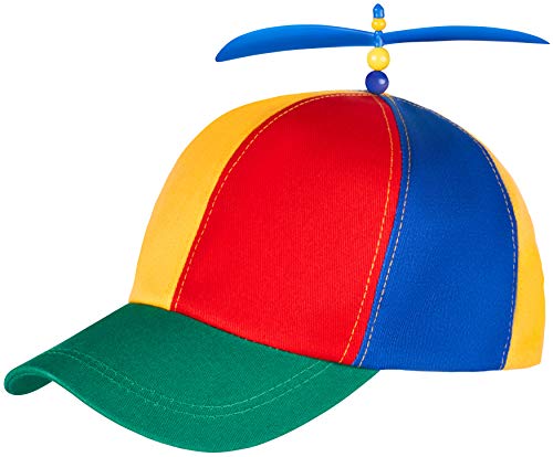 Balinco Bunte Propeller-Mütze für Erwachsene, Party Lustige Hüte, Verstellbares Kostüm-Accessoire für Karneval, Festivals, Fasching & Comedy-Events