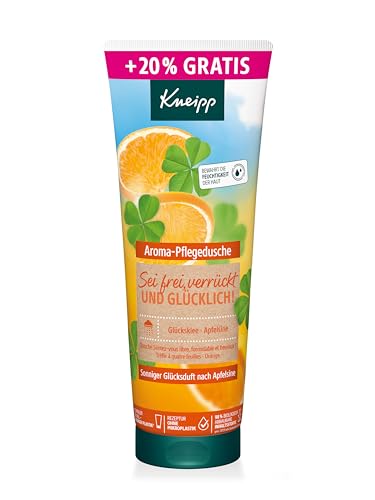 Kneipp Aroma-Pflegedusche Sei frei, verrückt und glücklich -Sondergröße- Duschgel mit sonnigem Duft nach Apfelsine - zartes & geschmeidiges Hautgefühl & ein Gefühl der Leichtigkeit - 240ml