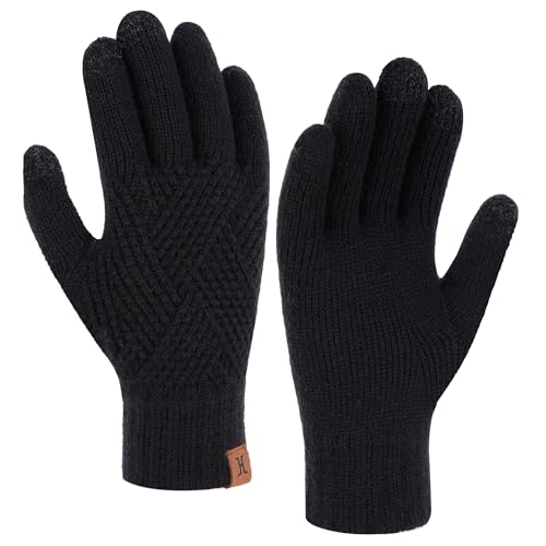 ZASFOU Damen Winter Touchscreen Handschuhe Warm Winterhandschuhe Strickhandschuhe für Frauen Geschenk Kaltes Wetter