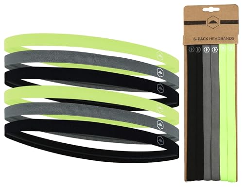 Tough Headwear Haarband Herren dünn elastisch - Sport Stirnband Herren Damen - Haarbänder Set - Sport Haar Band Jungs für Laufen Fußball Training