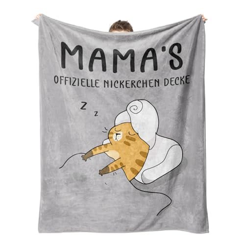 Juratar Geschenke für Mama Weihnachten– Lustige Kuscheldecke für Mama in besonders weicher Qualität – Muttertagsgeschenk, Geburtstagsgeschenk für Mama 157 × 132 cm