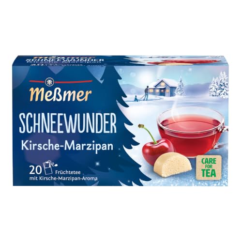Meßmer Schneewunder | Früchtetee mit Kirsche-Marzipan-Aroma| 20 Teebeutel | Vegan | Glutenfrei | Laktosefrei