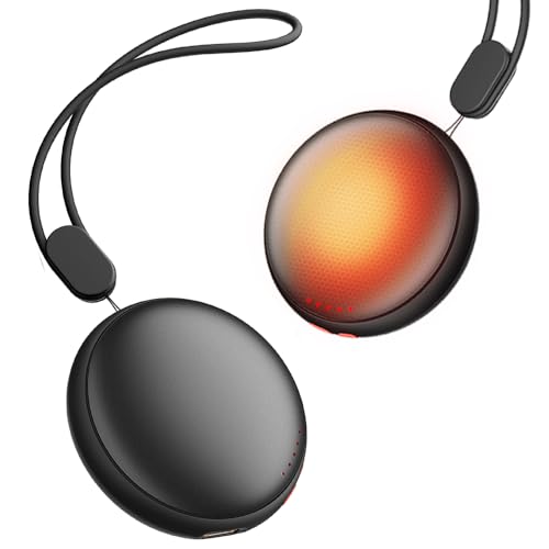 COZOME Handwärmer Elektrisch,4000 mAh 2er Pack Taschenwärmer Wiederverwendbar, Akku Handwärmer USB C, 5 Stufen Heizung bis zu 55°C, Geschenk für Männer und Frauen, Skifahren, Camping