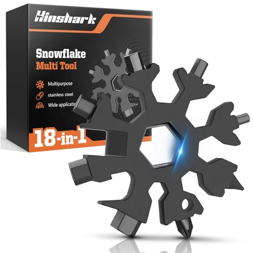 Hinshark Geschenke für Männer, 18 in 1 Schneeflocken MultiTool Gadgets