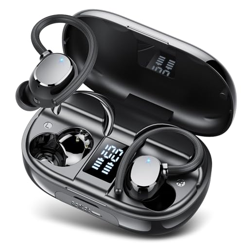 Bluetooth Kopfhörer Sport, 2026 Neue In Ear Kopfhörer Kabellos Bluetooth 5.3 mit 4 ENC Noise Cancelling Mikrofon, IP7 wasserdichte Earbuds, 128 Std Spielzeit, Dual LED Anzeige Ohrhörer für iOS Android