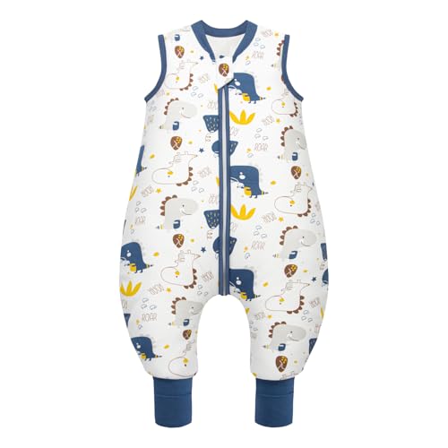 MIKAFEN Baby Schlafsack mit Füßen 2,5 Tog, Größe 70, Höhe 75–85 cm