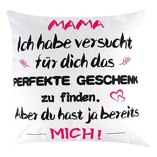 Rebundex Mama Geschenk für Kissenbezug Muttertagsgeschenk Geschenk Muttertag Mama Geburtstagsgeschenk für Mutter Muttertagsgeschenke Kissenbezug für Cama Sofá Silla 50cm*50cm