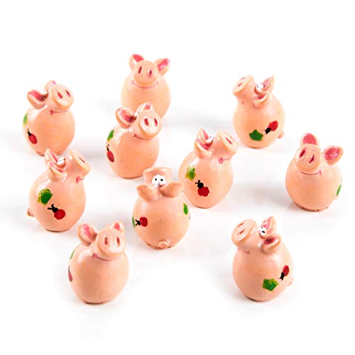 Logbuch-Verlag 10 kleine Glücksschweinchen Glücksbringer Neujahr mini Glücksschwein Give-Away 2,5 cm Geburtstag Silvester