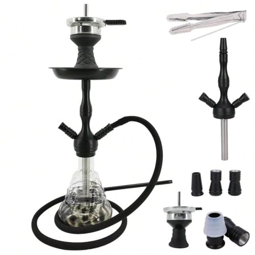 RMAN Shisha Set 55cm Wasserpfeife Komplett Aluminium Hookah Premium Zubehör