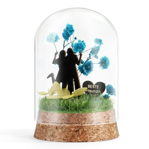 Giftota Geschenke für Freundin, Ewige Blumen im Glas mit Geschenkbox, Geburtstagsgeschenk Beste Freundin, Handgefertigte Umweltbewusstes Geschenke