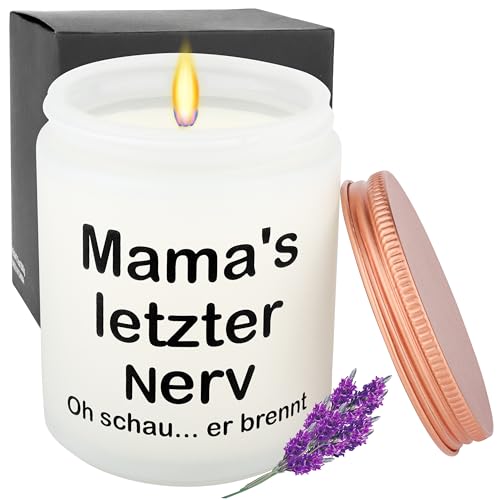 Rebundex Geschenke für Mama Mutter Geburtstagsgeschenk 200g Lavendel Duftkerzen im Glas Muttertagsgeschenk Geschenkset Entspannung Weihnachtsgeschenke