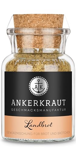 Ankerkraut Landbrot, Gewürzmischung zum selber backen von Brot und Brötchen, Semmeln im Backofen backen, 70 g im Korkenglas