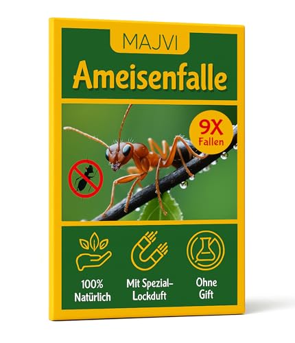 Ameisen-Monitoringfalle mit Klebefläche – 9X Stück – Umweltbewusste und Giftfreie Ameisenfalle – Große und stark haftende Klebefläche – Umweltfreundlich & Haustiergeeignet