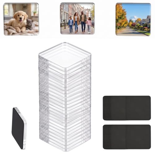 25 Stück DIY Kühlschrankmagnete, Magnete Selbst Gestalten Set aus Acryl